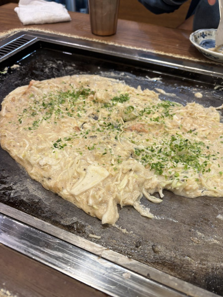 chocomiton's tweet photo. みんなともんじゃ食べてきました！みんなありがと～ https://t.co/6FyXsPsB3V