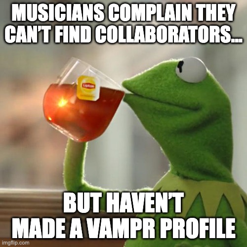 vamprapp's tweet photo. Just gonna leave this here ☕️
Have you made your profile yet?

#VamprFam #VamprCollabs #VamprApp #MusicNetworking https://t.co/qCE8HX1j9r