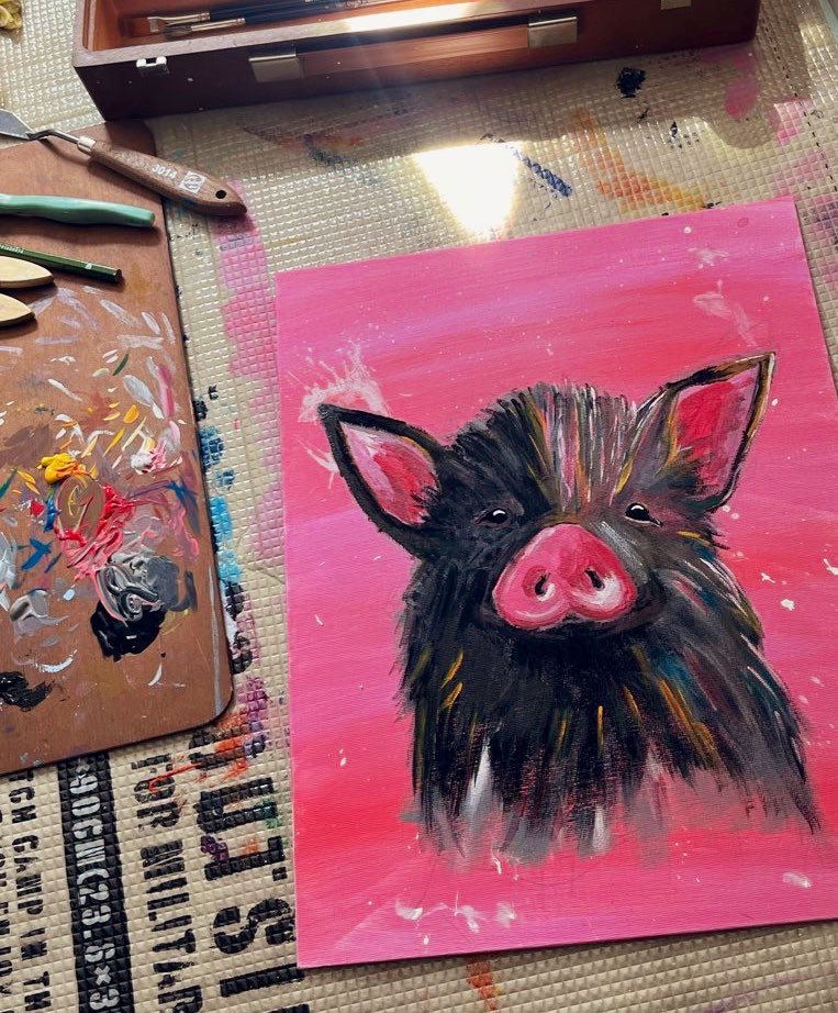 kigeki1279's tweet photo. 🐷
#絵描きさんと繋がりたい　#アクリル https://t.co/15JKRA7edG