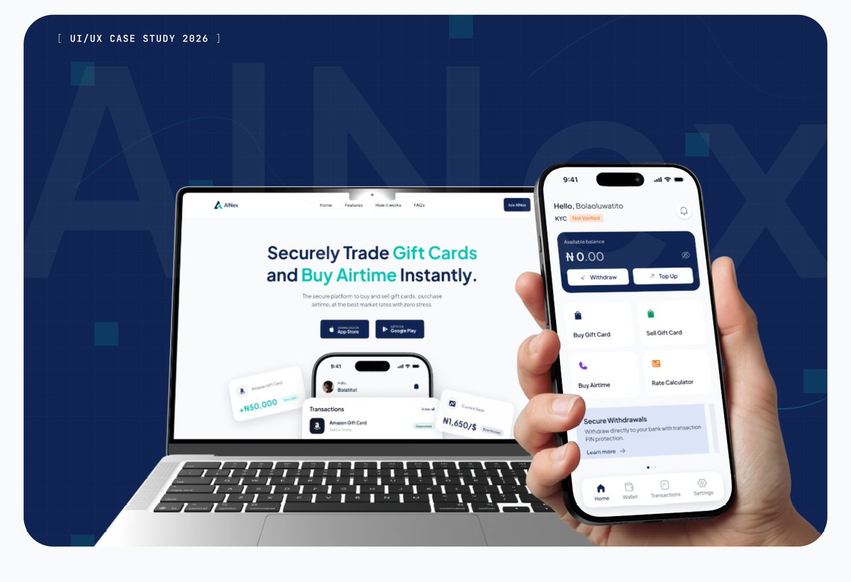 Good morning designers!

AlNex case study is now live on Behance ✨
behance.net/gallery/248060…

I’d really love for you to check it out and let me know your thoughts.