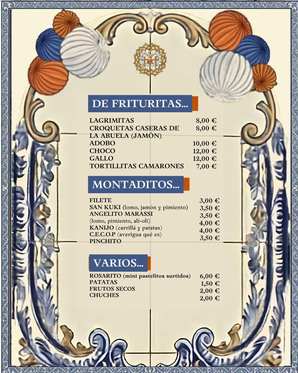 perdondejerez's tweet photo. Compartimos nuestra carta de precios con los amigos de Usted Perdone. Os esperamos en la caseta 109, Calle Moraito Chico. https://t.co/7SE0OdGXVy