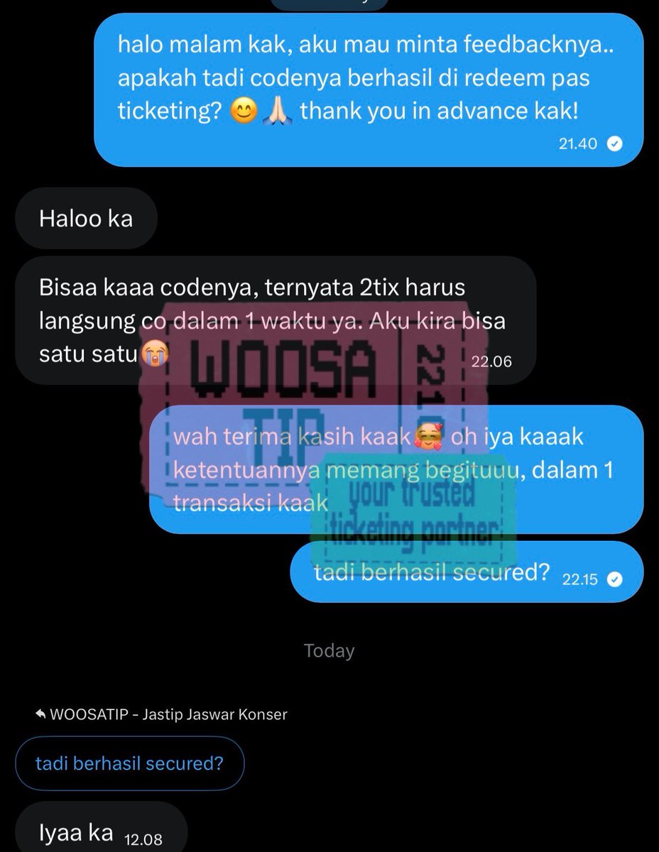 WOOSATIP - Jastip Jaswar Konser tweet media
