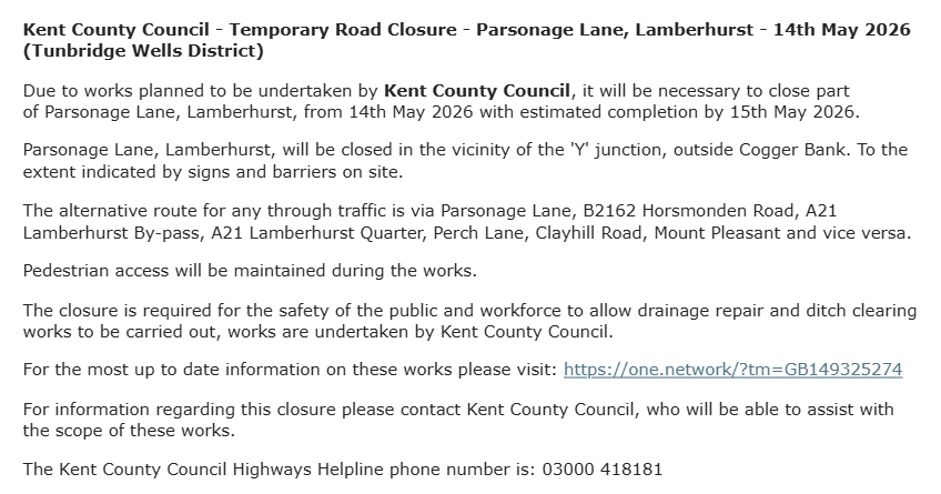 KCC Highways tweet media