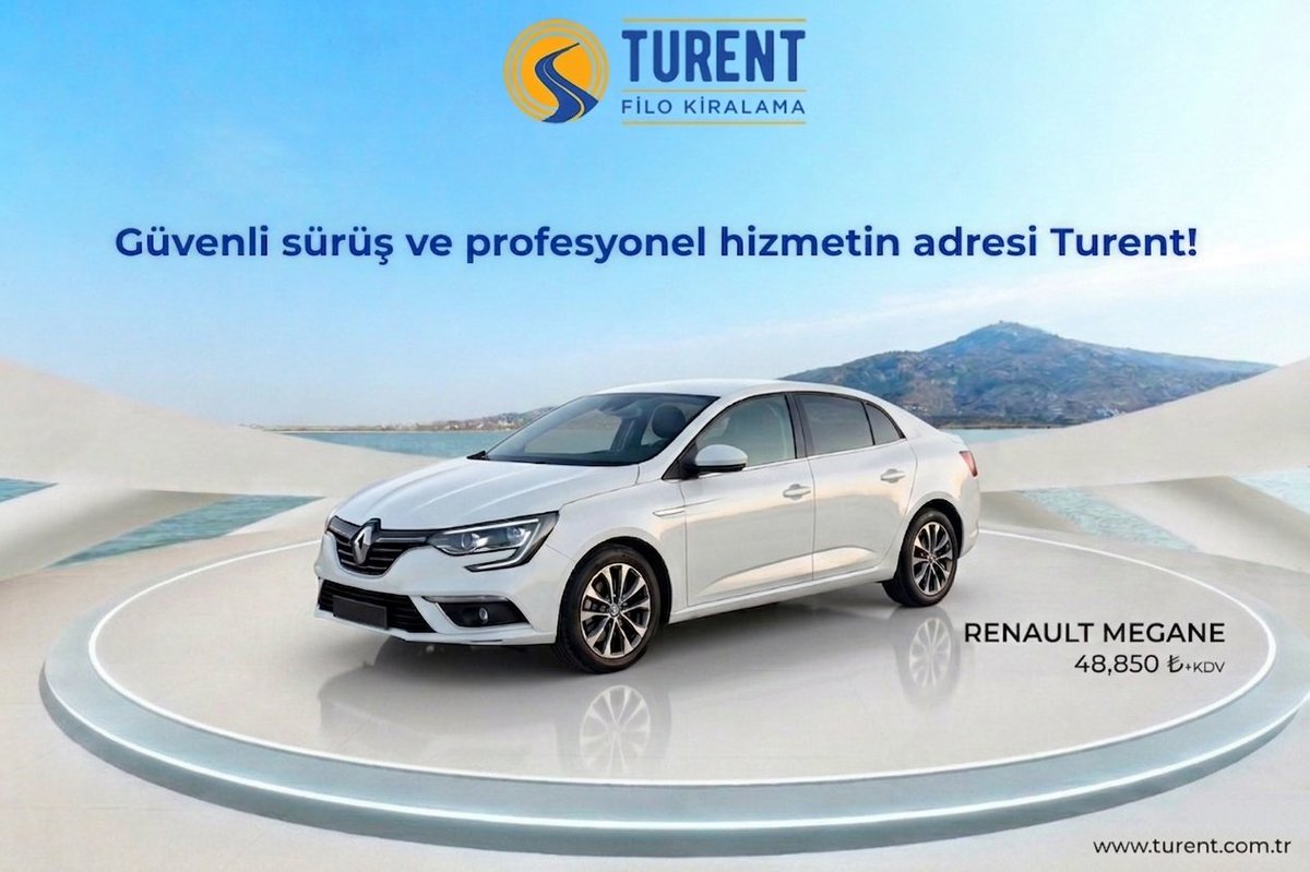 TurentFilo's tweet photo. Konforlu bir sürüş deneyimi için doğru adrestesiniz!

Renault Megane, Turent Filo Kiralama avantajlarıyla sizi bekliyor. Profesyonel hizmet anlayışımızla tanışın, yola güvenle devam edin.

Renault Megane, 48.850 ₺ + KDV ile başlayan fiyatlarla sizlerle

Detaylar: https://t.co/Axy6ZrZUDC

#TurentFiloKiralama #RenaultTürkiye #UygunAraçKiralama #Lojistik #FiloYönetimi #AraçKiralamaHizmeti #MeganeSedan