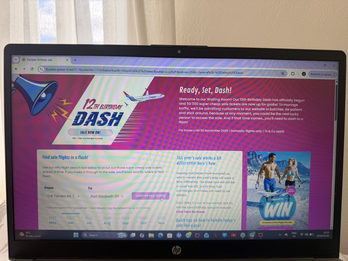 Jodiie_more's tweet photo. @FlyingFishSA @FlySafair We are still camping Chomi 🥲 #SurprisinglyGood https://t.co/wHICbiNSyB