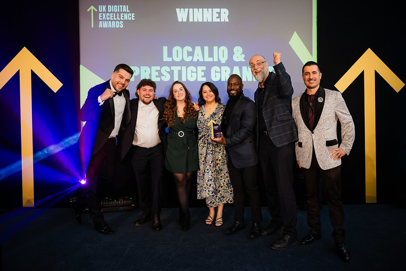 LOCALiQ_UK's tweet photo. Still buzzing from the UK Digital Excellence Awards where we picked up Standout SEO Agency of the Year π
Great night, good people, and a nice reminder of what #TeamLOCALiQ is building.
More here: https://t.co/DndBVHalBm
#SEO #DigitalMarketing #B2C #B2B #LOCALiQ #LOCALiQUK https://t.co/Uw9MtzduJL