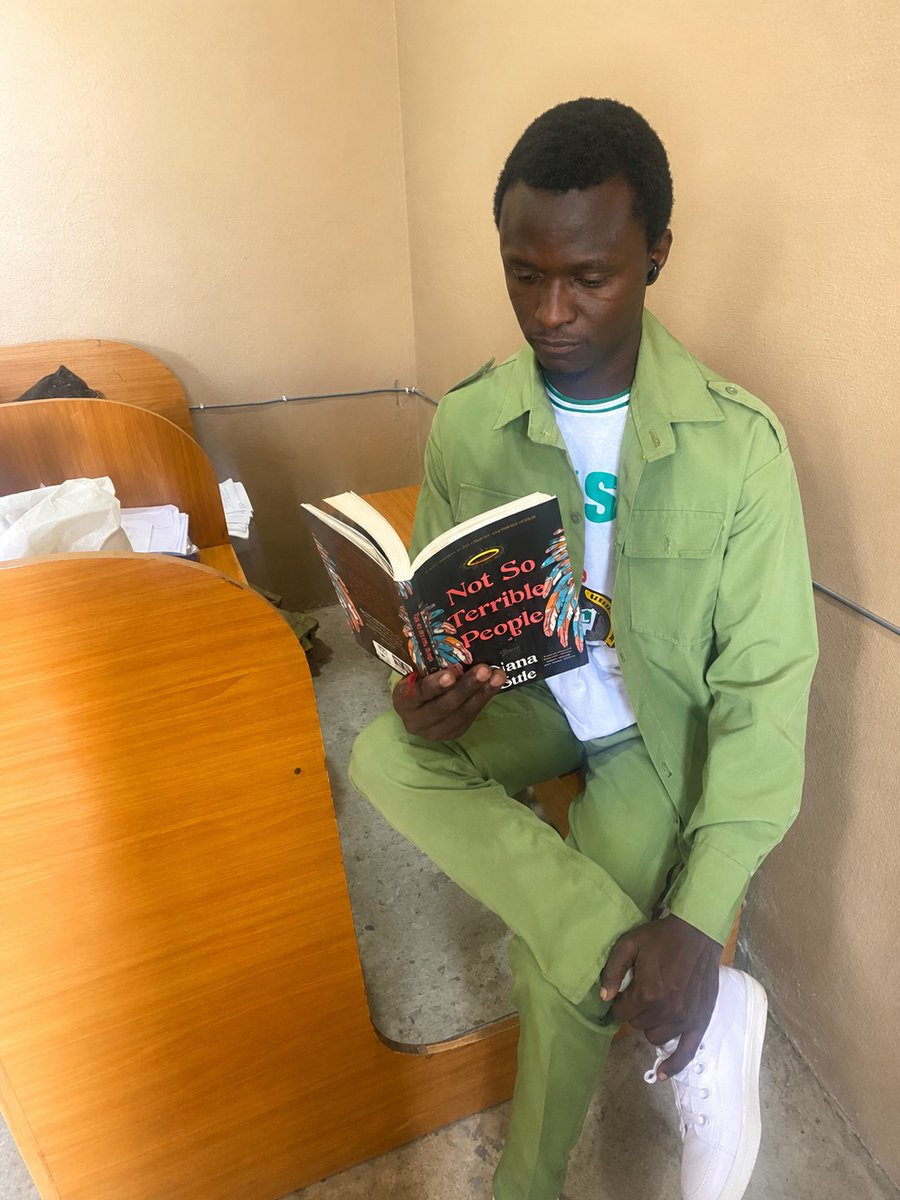 InuwaBaye's tweet photo. I'm not a terrible person, I read @izesule's "Not So Terrible People". https://t.co/FecAdX2Bni