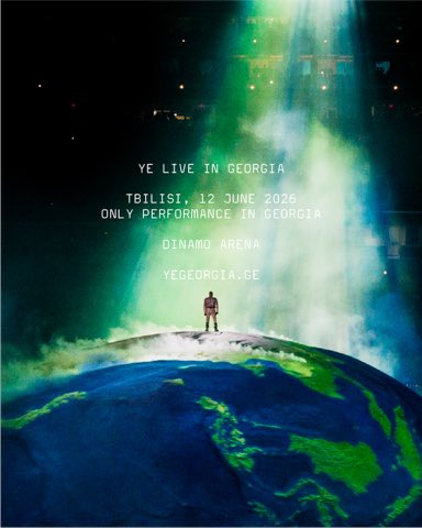 yeunrlsd's tweet photo. YE LIVE IN GEORGIA 🇬🇪 

DINAMO ARENA TBILISI 

12 JUNE 2026 https://t.co/pWDKflYaYb