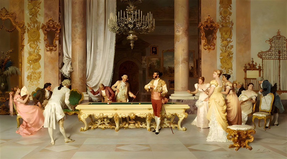 auto_mata0's tweet image. Francesco Beda "A game of billiards" Unknown 🎨
#Beda