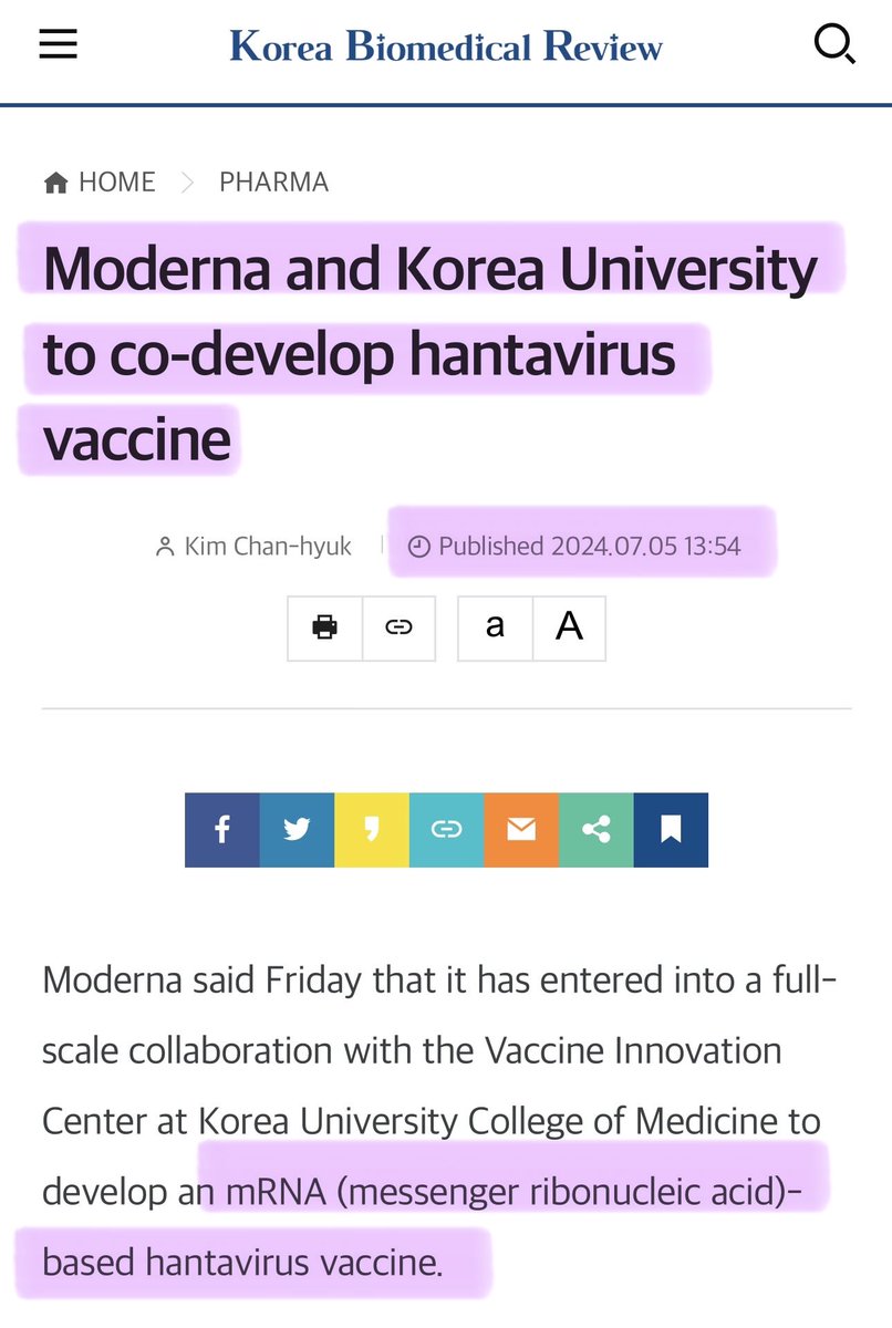 DebiEvansMatron's tweet photo. That’s convenient innit 😒😡 #Moderna
#Hantavirus #mRNA 💉 #DiseaseX 🙄🐀
🚨🚨😬”The World Health Organization has SELECTED #HANTAVIRUS as one of the “DISEASE X” pathogens that can trigger new infectious diseases, and there is an urgent need to develop new vaccines effective against a wide range of subtypes.
Sleeves up 😬😱
https://t.co/LDBxLi5vBa