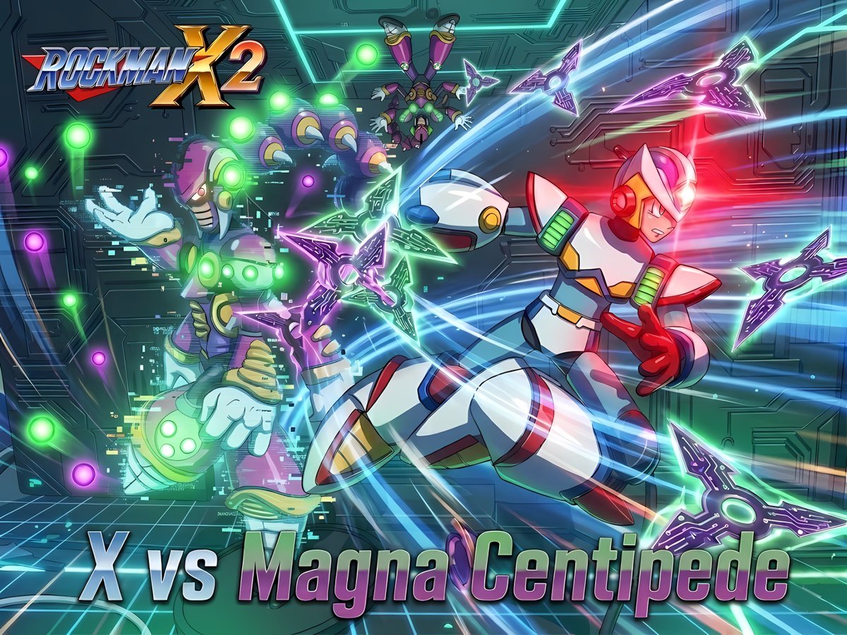 Robingayon's tweet photo. Anime Version! Second Armor vs Magna Centipede #ロックマンX #Rockman #rockmanx #megaman #megamanx #capcom #rockmanzero #megaman #ロックマンX #MEGAMAN https://t.co/aEozQ8JtE0