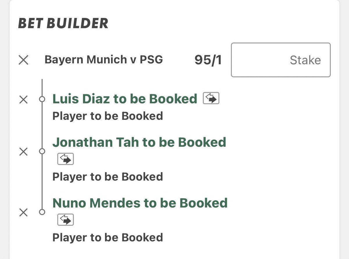 BrookPTips's tweet photo. Bayern Munich vs PSG 🟨

Going early on these as don’t see price lasting… https://t.co/bTg4iFUbyY