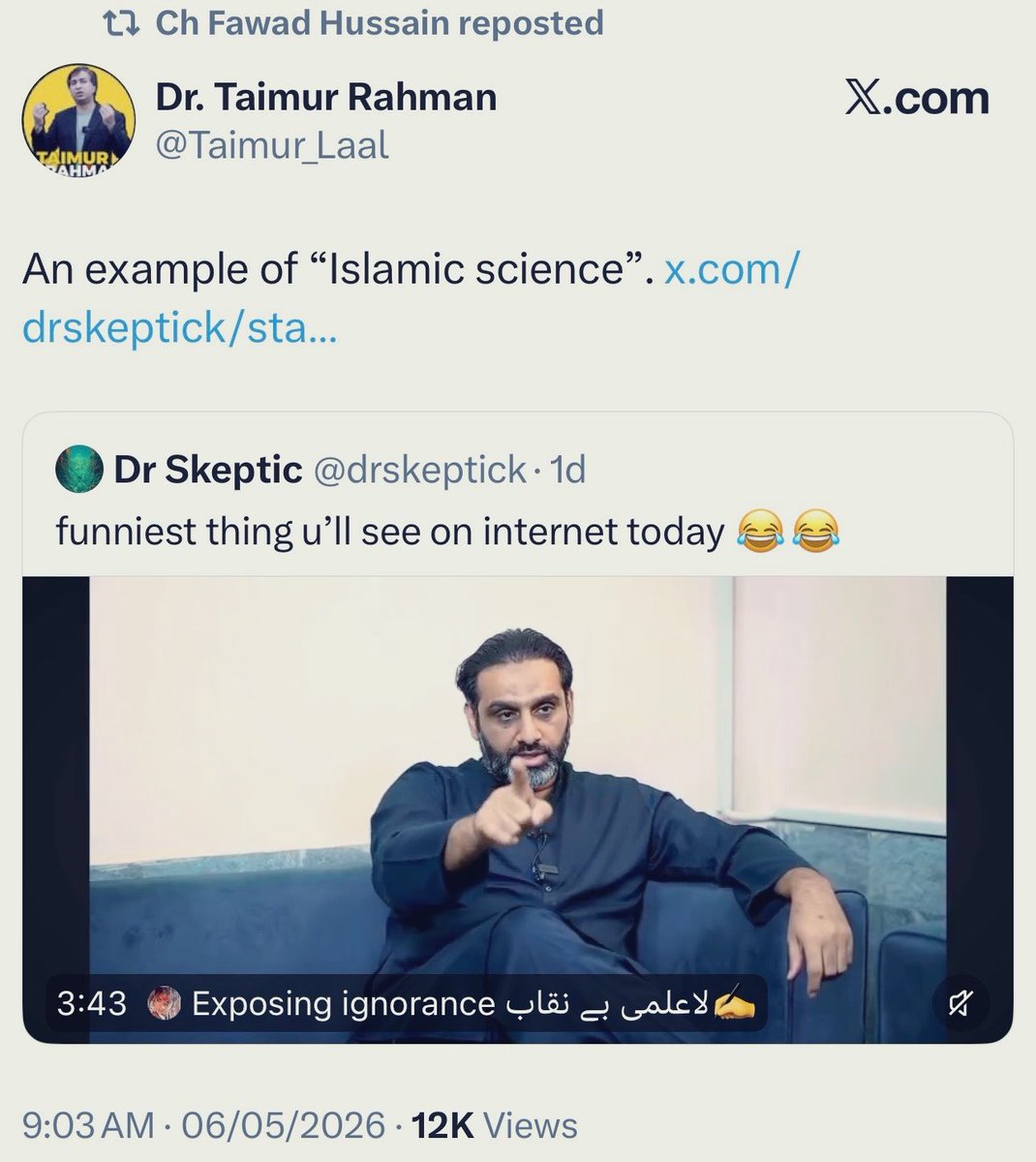 qaiseraraja's tweet photo. ڈاکٹر لال صاحب کی جگت کا لیول ان کی گائیکی کے لیول جیسا ہی ہے 🙂۔

ویسے جو نسان ارتقاء کو ٹھیک ثابت کرتے ہوئے ہیکلز ایمبریوز (بین القوامی سطح پر ثابت شدہ فراڈ)کی تصویر دکھا رہا ہو، اسے سائنس پر خاموشی اختیا کر لینی چاہیئے 🙂۔ https://t.co/NpRFT5w4MI