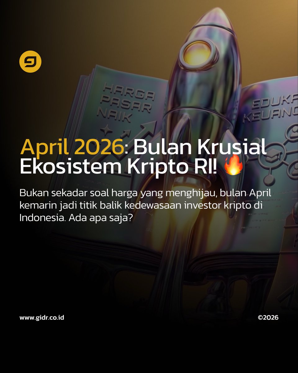 GOIDRofficial's tweet photo. Rekap Kripto April 2026 di Indonesia.

Full article: https://t.co/jpqXbsgFzA

#gidr #rwa #kripto #ojk #blk2026 https://t.co/NdUJx8fQie