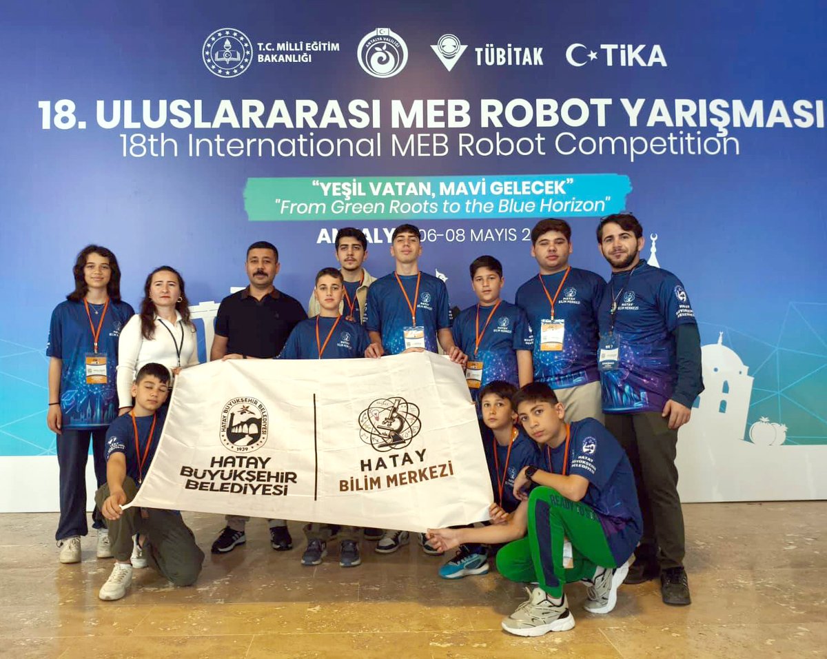 hataybm's tweet photo. 🤖🚀 Antalya’da düzenlenecek 18. Uluslararası MEB Robot Yarışması’nda yerimizi aldık..!

#hatay #bilim #bilimmerkezi #RobotYarışması #MEB #Teknoloji #Gelecek #Antalya2026 #hbbi̇nsankaynaklarıveeğitimdairesibaşkanlığı #HayatBoyuÖğrenme
@mehmetonturktr
@hataybsb https://t.co/3LM3ERcPas