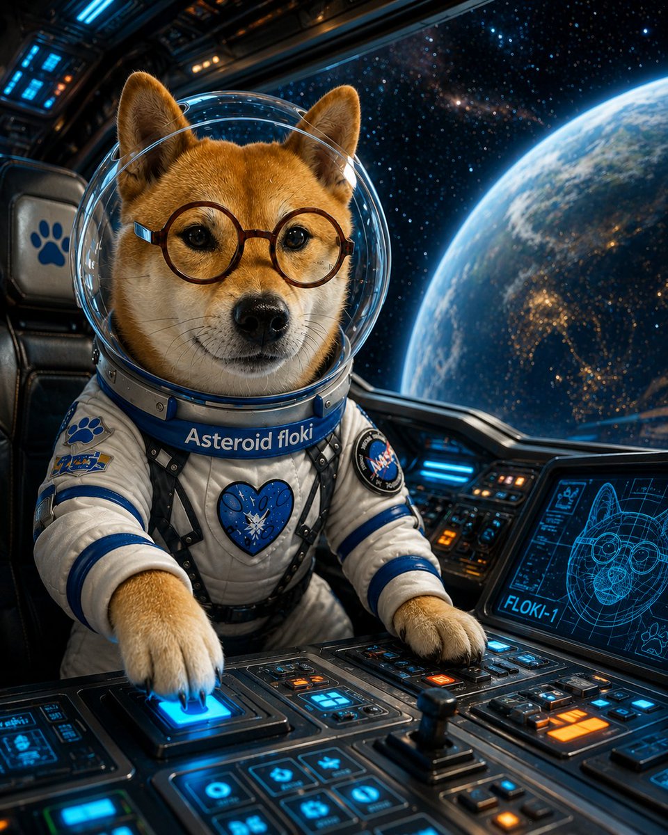 🐾 From moon dust to meme stars, the journey begins. 

$AsteroidFloki leads the pack! 🚀