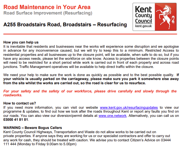KCC Highways tweet media