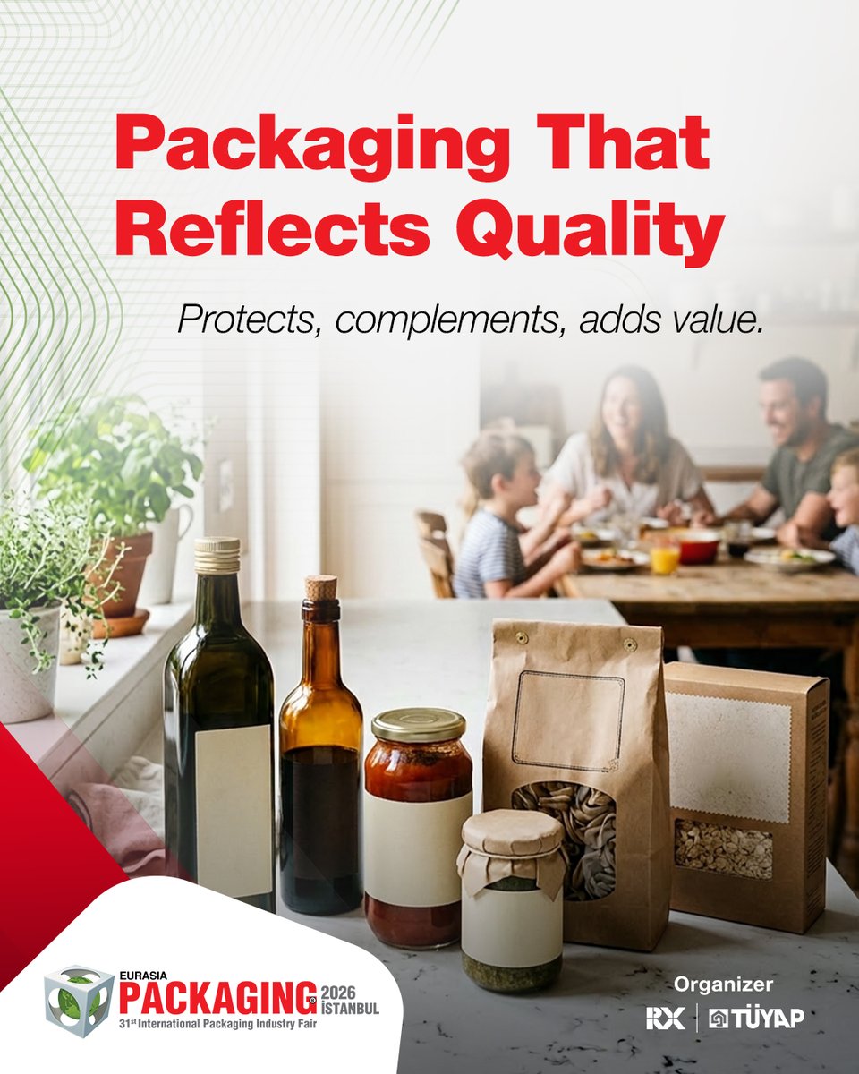 packagingist's tweet photo. Discover the world of packaging that protects product quality and ensures the perfect shelf presentation! 📦

📅 October 13–16, 2026
📌 Tüyap Fair and Congress Center

Click the link in our bio for details.

#Ambalajİstanbul #Packaging #TradeFair #Istanbul #Tuyap https://t.co/Ed9IlNzFjT