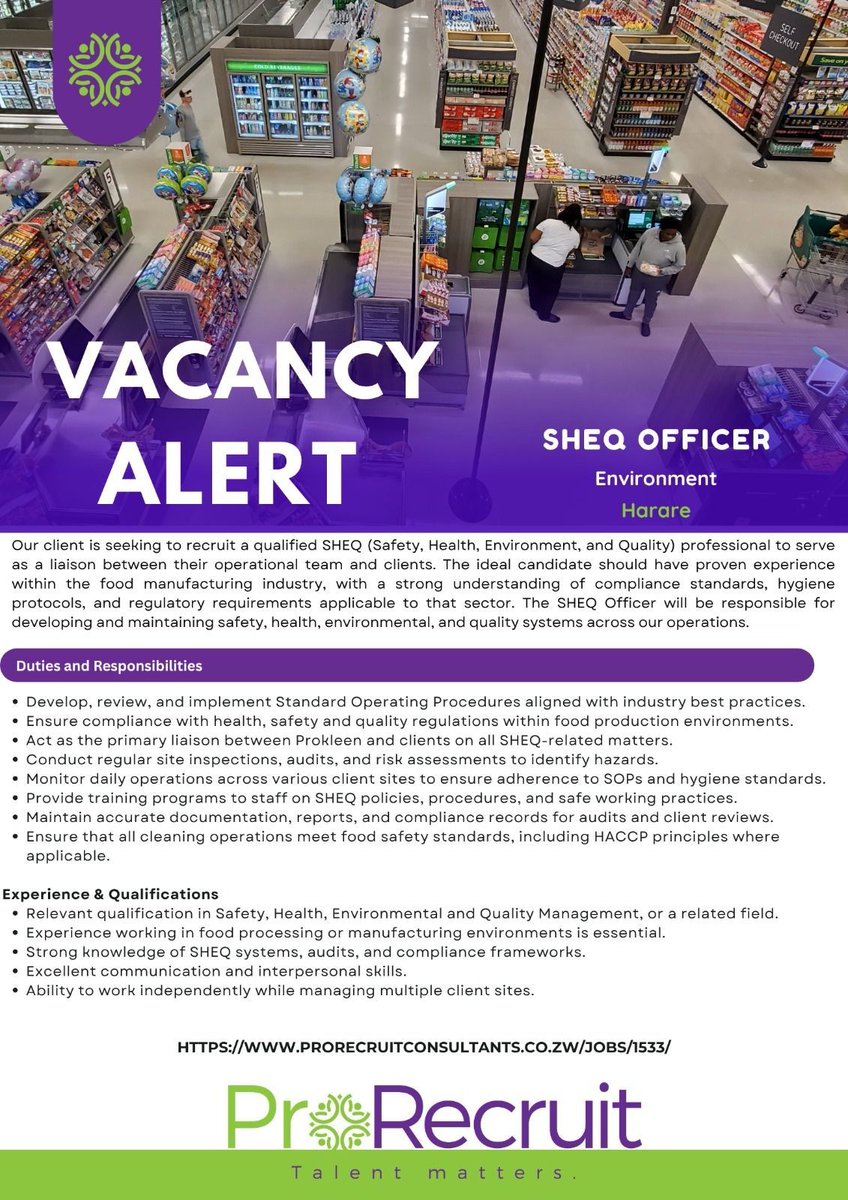 Recruitment Zimbabwe tweet media