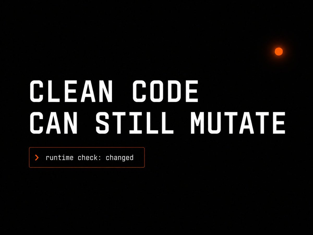 DAEMON Tools getting trojanized is the reminder nobody wants.

Your app can ship clean code...
then your supply chain quietly mutates behind it.

TIP watches the runtime every 60s.
Fingerprint.
Compare.
Prove on-chain.

Audits end.
Runtime doesn't.