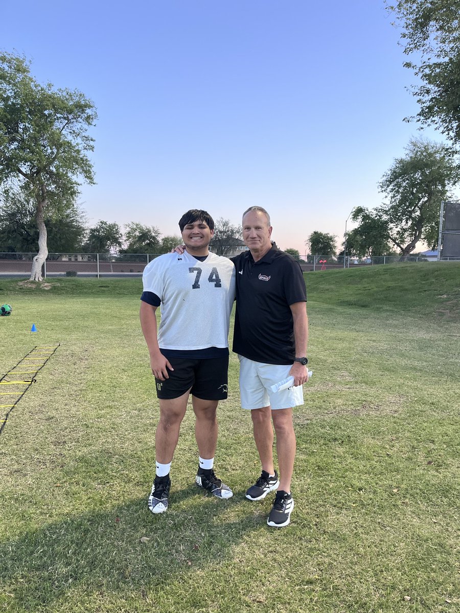 KellisFootball's tweet photo. Congrats @rickywilson39 (ATH) and Allen Monzon Flores (OL) on receiving an offer today at the West Valley Jamboree from @OUAZFootball thank you Coach Timm Rosenbach and @CoachMurphyQB for taking a look at our young Kellis Athletes - Go Cougs! #KellisFootball #KellisStrong #OTH https://t.co/zs2Z8f3yyz