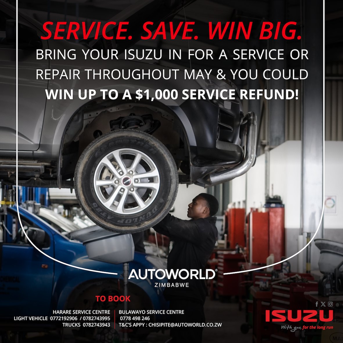 AutoworldZ's tweet photo. 👀 A service that might just pay you back…

Throughout May, every paid service  puts you in the running to win your invoice back — up to $1,000.

No extra steps. Just book, service, and you’re in.
📲 WhatsApp: https://t.co/igy7M1qo25
T&amp;Cs apply. https://t.co/5409gd0Xhy https://t.co/6WDnbPgGHG