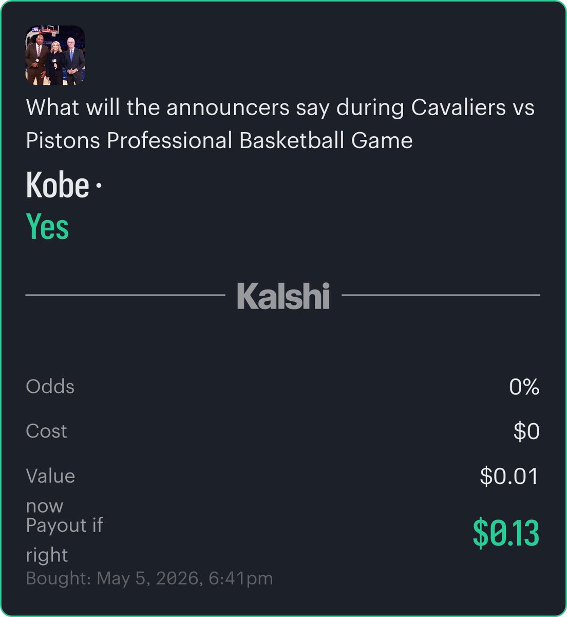 Am I doing this Kalshi thing right?