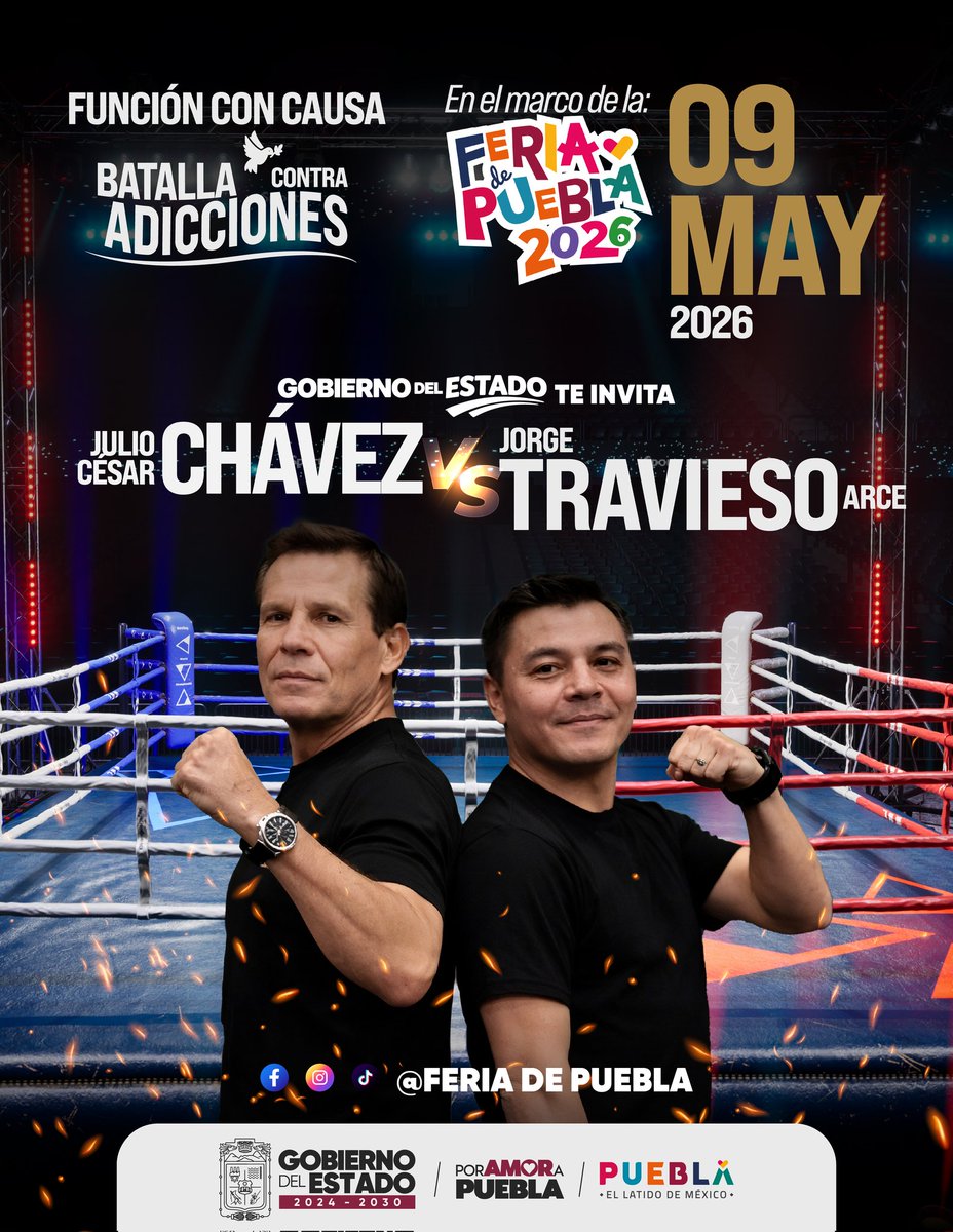 🥊🔥 ¡Este 9 de mayo se prende el ring! 🔥🥊

Prepárate para una pelea llena de adrenalina, emoción y mucho espectáculo 🤩💥

👊 JC 🆚 El Traviezo 👊

🎟️ ¡No te quedes fuera de este gran enfrentamiento!

#JCvsElTraviezo #NocheDeBox #PeleaEstelar #Boxeo #9DeMayo