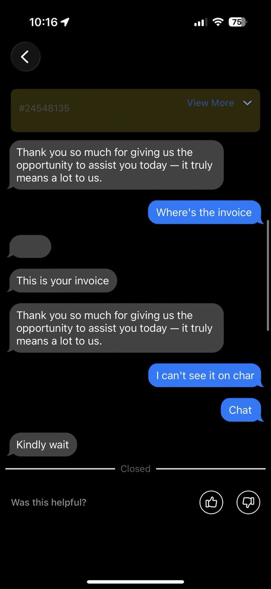 pratweetsum's tweet photo. This is how you send invoice on chat which is not visible on android or ios. @rapidobikeapp your customer agents can't resolve this https://t.co/THaBqbYM9v