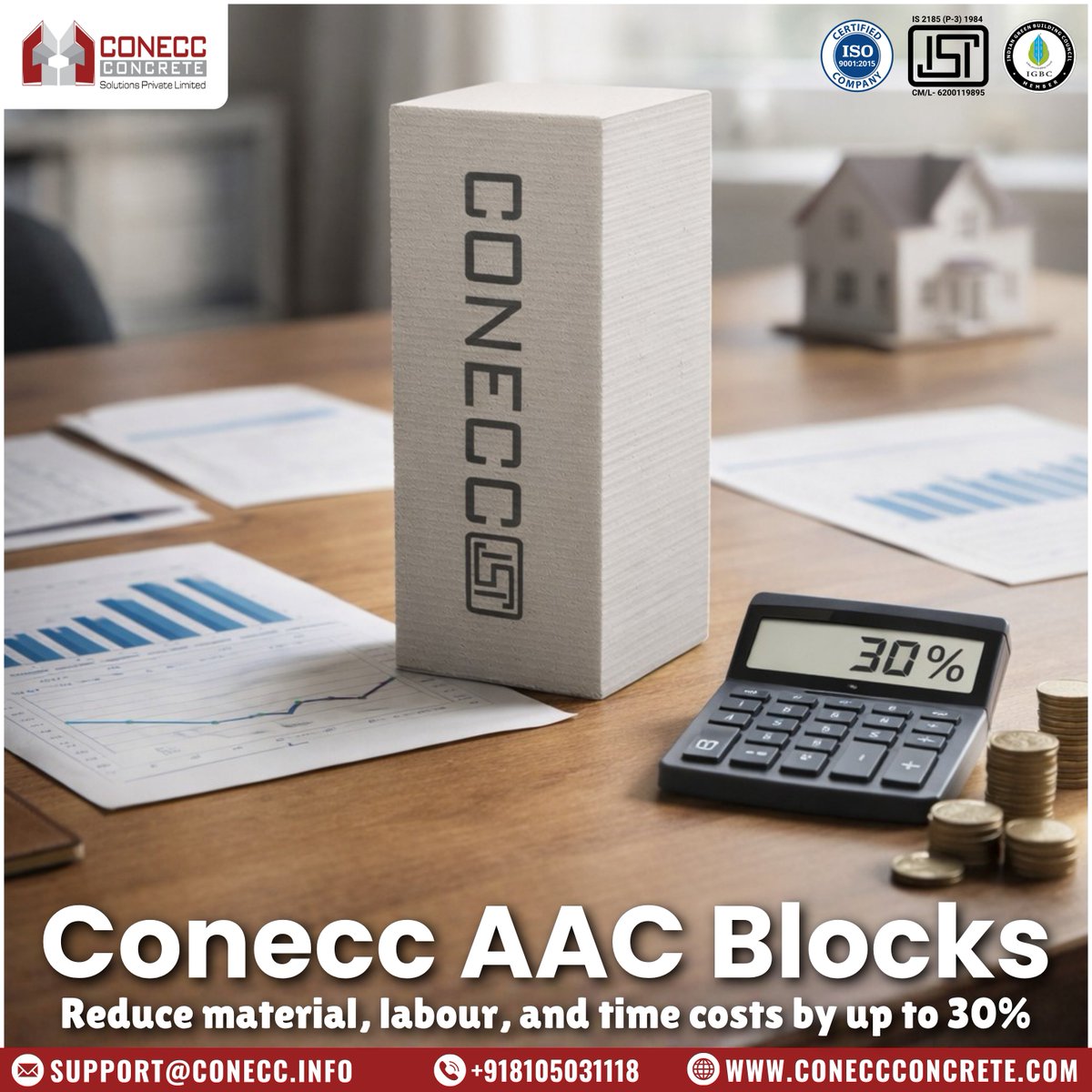 ConeccL's tweet photo. 🔰 Conecc AAC Blocks, 🏡 Reduce material, labour, and time 🪙 costs by up to 30% ✨
🌏 Visit Us: https://t.co/V4UagqeZcs
.
.
.
.
.
.
.
#aacblocksindia #conecc #aacblocks #buildingmaterials #costsavings https://t.co/Xt8WoYh22F