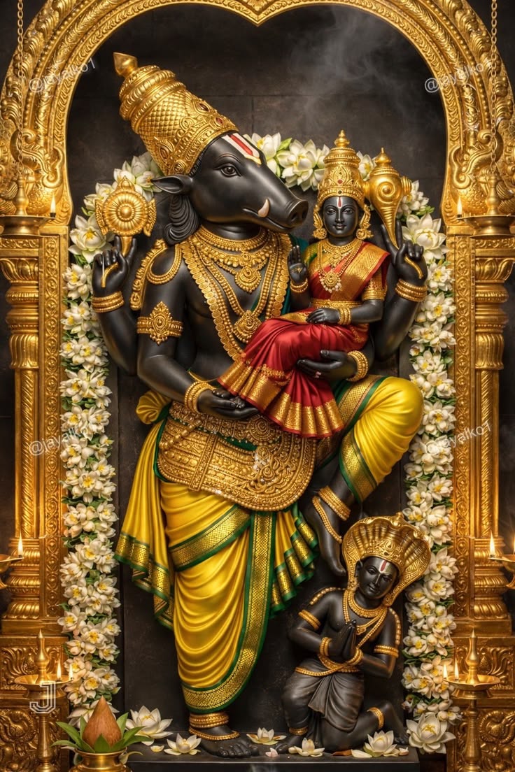 Varaha Lakshmi Swamy 🔆

Divine protection and prosperity unite in perfect harmony.

When faith is unwavering, life aligns with abundance and peace.

True wealth is not just material —
it is guided by devotion, balance, and righteousness.