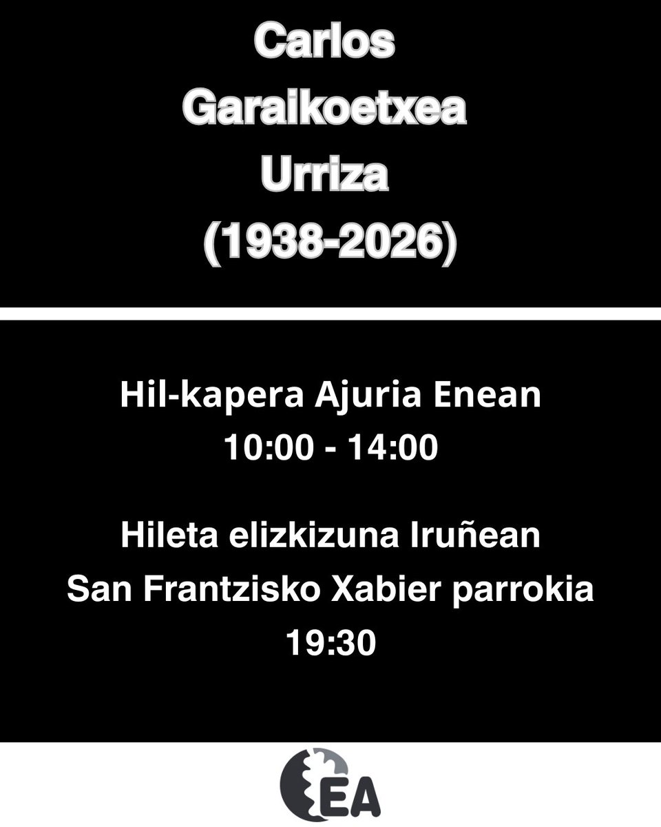 🖤Gaur lehendakariari agur esango diogu, baina ez betiko, haren ondarea beti izango baitugu lagun