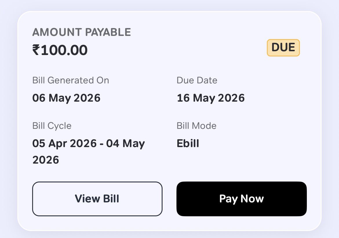 chandravedant's tweet photo. @Airtel_Presence paid my Airtel black bill where I was supposed to get a Rs. 100 discount. The payment got stuck on the app. Now it shows that I’m yet to pay Rs. 100 but it was the monthly discount I get for my connection. Please help. https://t.co/CDNfDFVQja