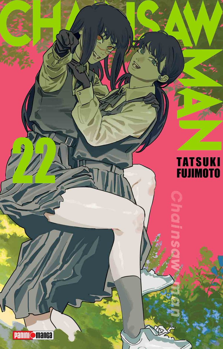 MangaMexico's tweet photo. Chainsaw Man, de Tatsuki Fujimoto, avanza en su publicación en México, y se presenta la portada para el tomo #22. A la venta el 20 de mayo por Editorial Panini, mientras que en Japón es una serie finalizada con 24 volúmenes. Lista de mangas de Panini ➡️ https://t.co/1kNe6CZNNP https://t.co/rRFCW2oktM