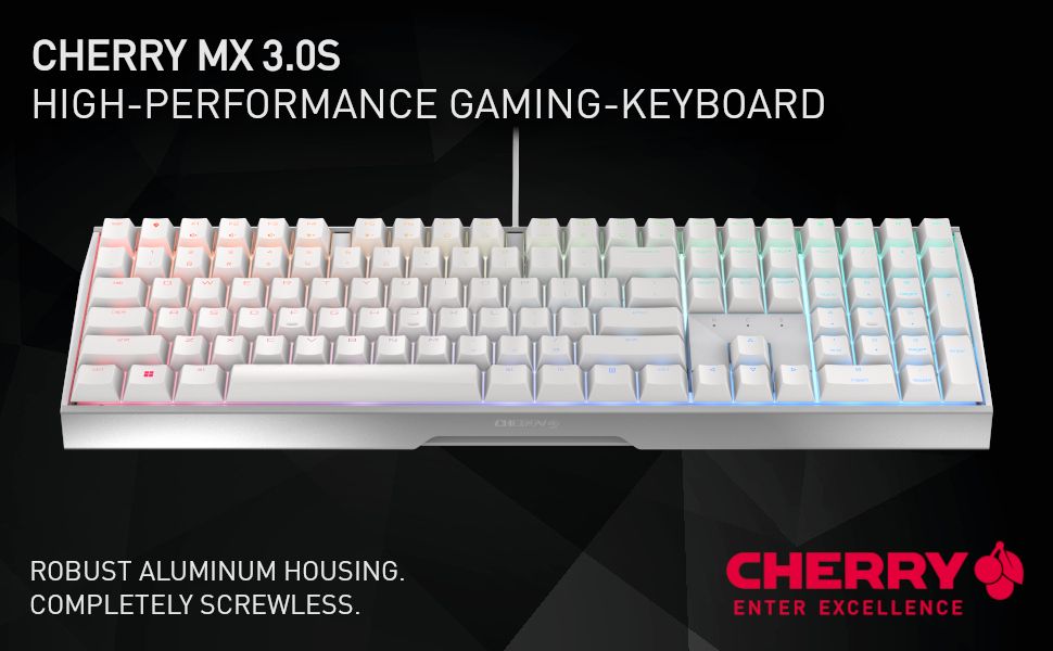 ad Cherry MX 3.0S, Wired Mechanical Gaming Keyboard, Robust