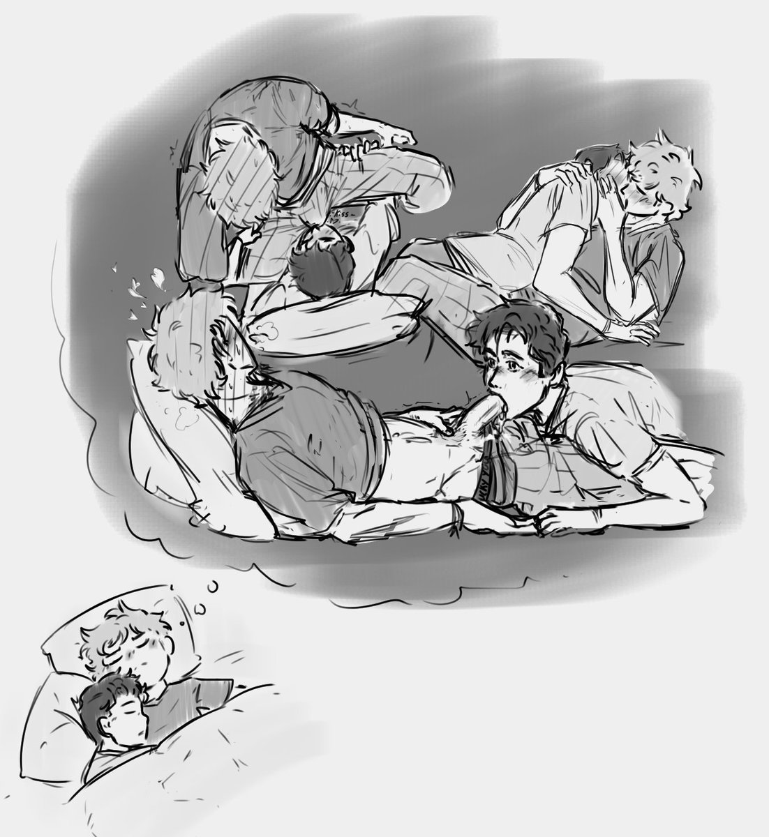 Connor and Vincent doodles (OCs
LALALALALA

#digitalart #nsfw