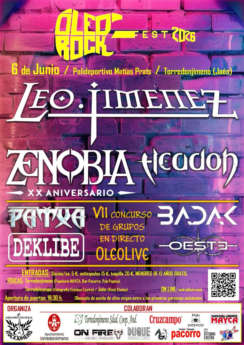 LOS_OESTE's tweet photo. ¡Cuenta atrás en marcha!

En un mes estaremos en el OleoRock Festival, dentro del concurso de bandas OleoLive, en Torredonjimeno (Jaén).

📅 06/06/2026
📍 Torredonjimeno

Si andáis cerca, venid a vivirlo con nosotros 🤘 Gracias RockXimeno Asociación Cultural 
#OleoRock #OleoLive https://t.co/L8WU8g8Qns