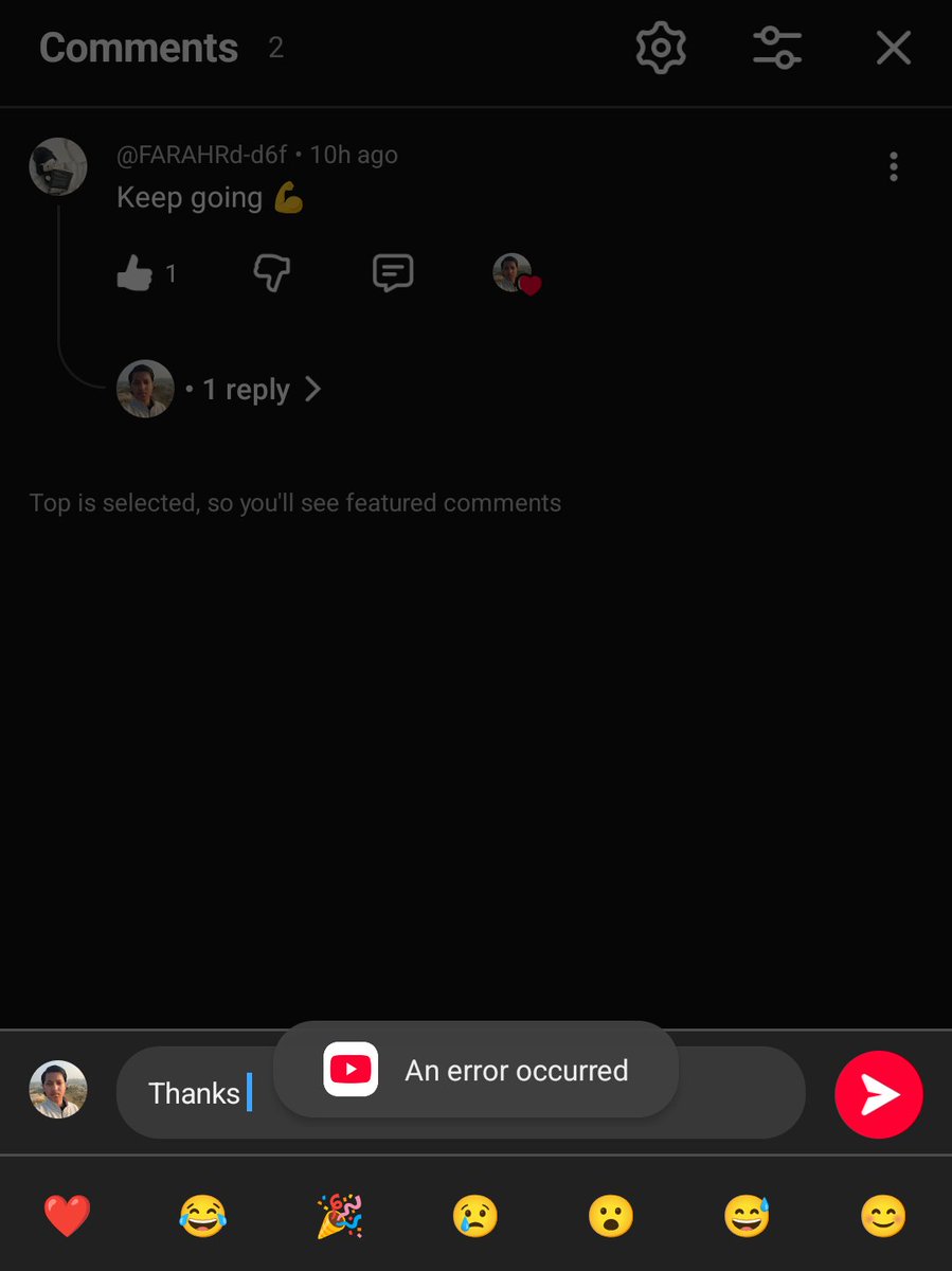 all_time_master's tweet photo. @TeamYouTube I'm getting "An error occurred" while replying to comments on the YT app. It works fine on YT Studio but fails on the main app for all my accounts. Please fix this bug! 🙏
Channel: https://t.co/Hvj2XpOgz8 https://t.co/zEdOkX9Pu2