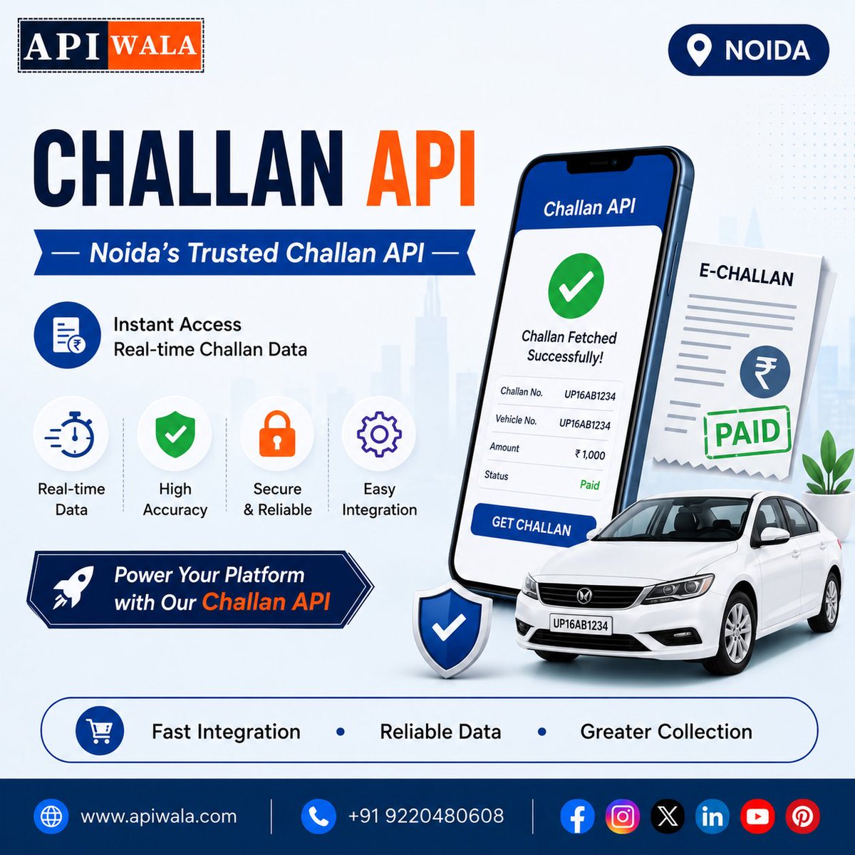 apiwala's tweet photo. 📊 Access challan details instantly &amp; streamline your workflow
🌐 https://t.co/BBXFwXAnXR
📞 +91 9220480608
#Apiwala #ChallanAPI #EChallan #APIServices #FintechIndia #DigitalIndia #Automation #Developers #StartupIndia #TechSolutions #RealTimeData #SecureAPI #BusinessGrowth https://t.co/X0hZQyYfFQ
