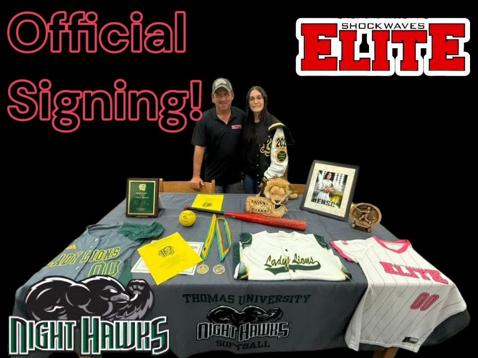 ShockwavesElite's tweet photo. Official Signing Day for our very own #00 Valarie Henson !
Congratulations Young Lady!!
#wgsfastpitch #shockwaveselite #BeElite #committed #officialsigning #shockwavesfamily #NightHawk #ThomasUniversity https://t.co/IBtHKCXO4D