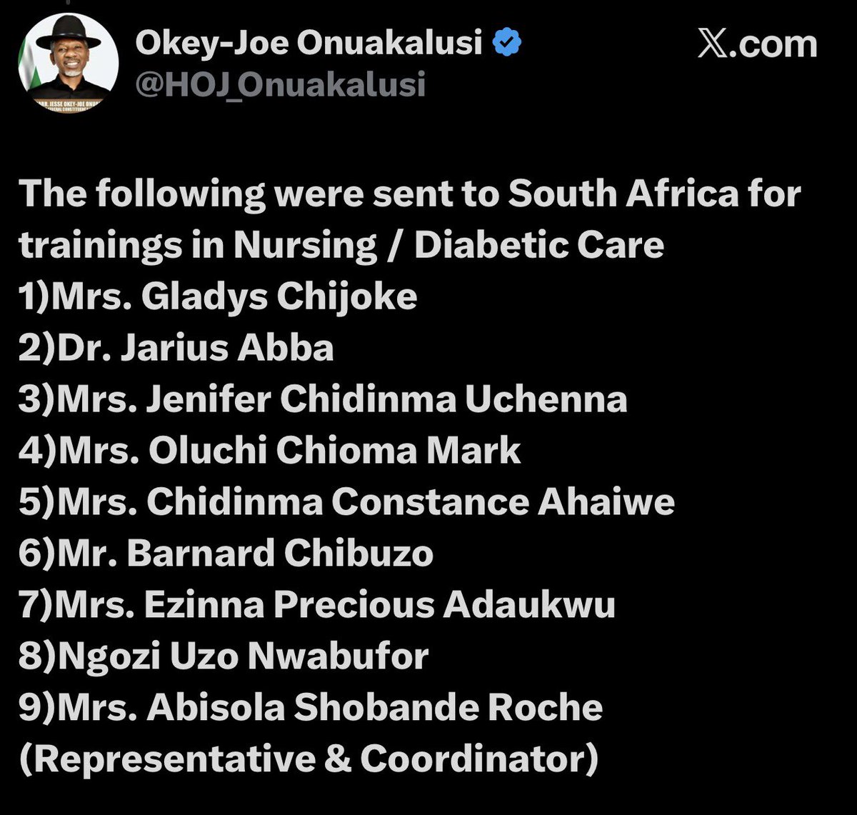 High Chief Lawrence Igbins Okoro tweet media