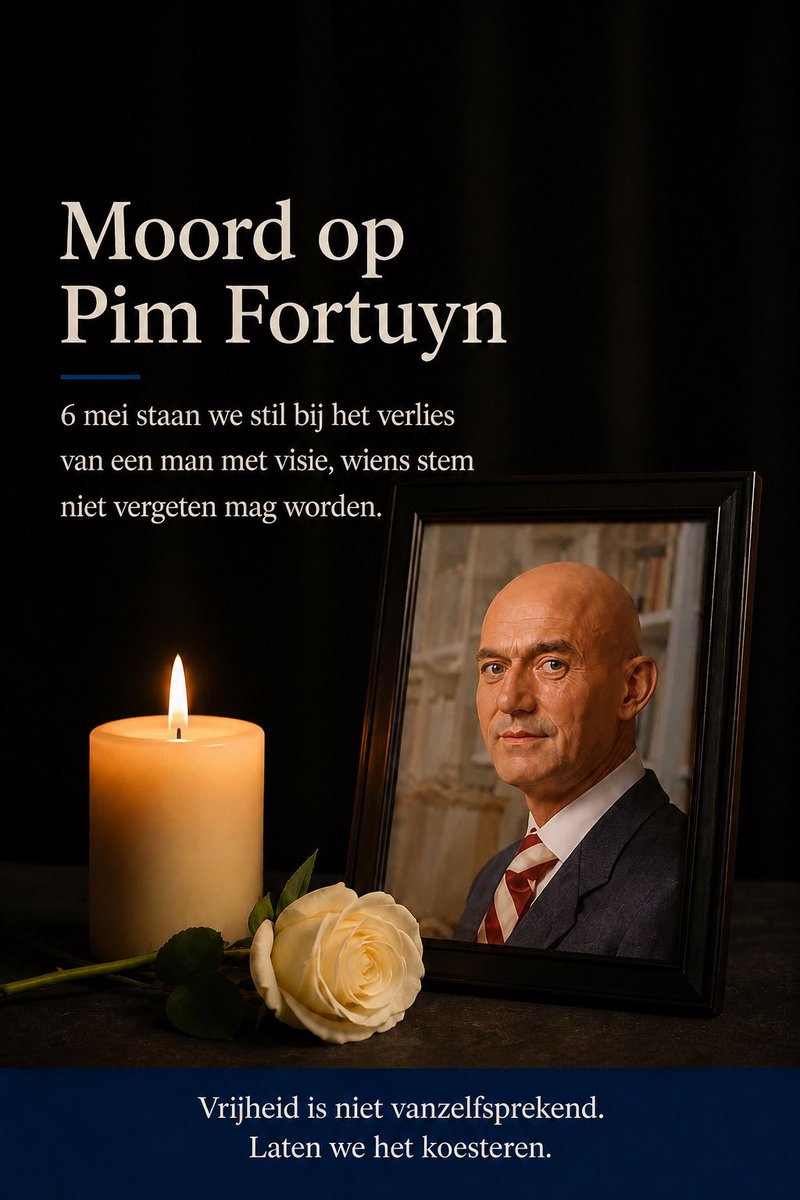 24 jaar geleden, 6 mei 2002, werd in Nederland een van zijn grootste visionairs vermoord: #PimFortuyn.
Hij voorspelde de massale immigratie, het verlies van onze identiteit, de kloof tussen elite en volk en de erosie van onze vrijheid.