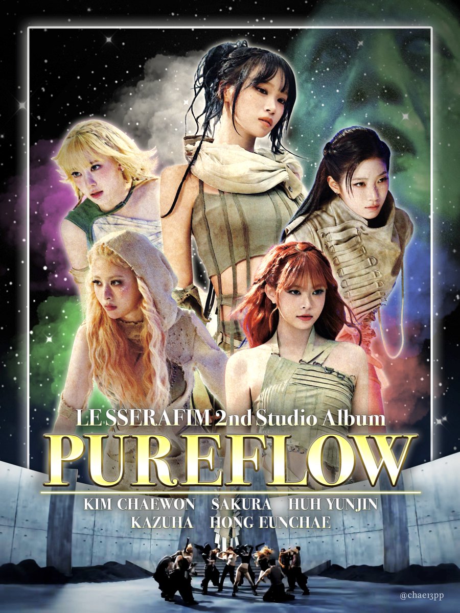 ファンアートという名のコラ画💫笑
アルバム楽しみ！

#LE_SSERAFIM #르세라핌 
#PUREFLOW_pt1 
#CELEBRATION 
#TimeToCelebrate