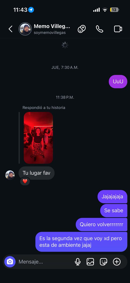 maferfelixt's tweet photo. Llegué tan lejos que ahora memo Villegas me responde las historias jajajajaj joya mundial https://t.co/8Z7MTvsJ3k
