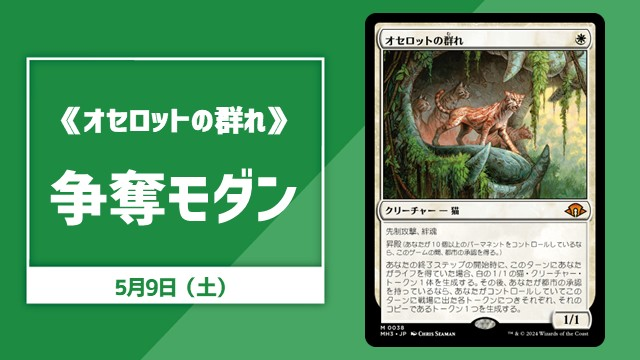 オセロットの群れ　日語　１枚　プロモ 晴れ郡イベント】 今週末開催注目イベントは… 争奪モダン ✓5/9(土)13
