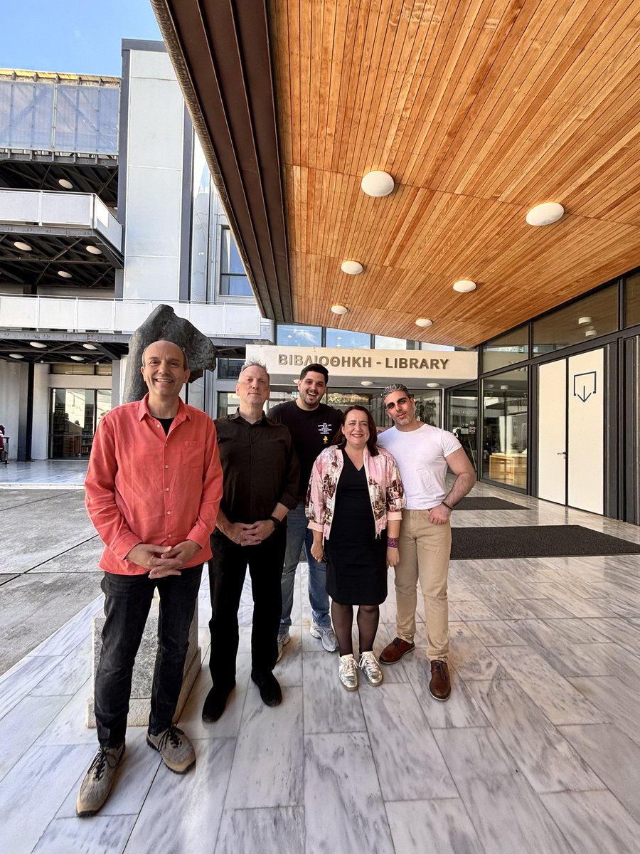 Elfing_Project's tweet photo. Yesterday some members of our project participated in a PhD Workshop at @uoaofficial with @NicosSifakis, @Enric_Lleida and @InmaPineda2 and a group of PhD candidates, having an intense and rewarding session✨😊 #Athens #ELF #Education #Research https://t.co/qiutmiCh1h