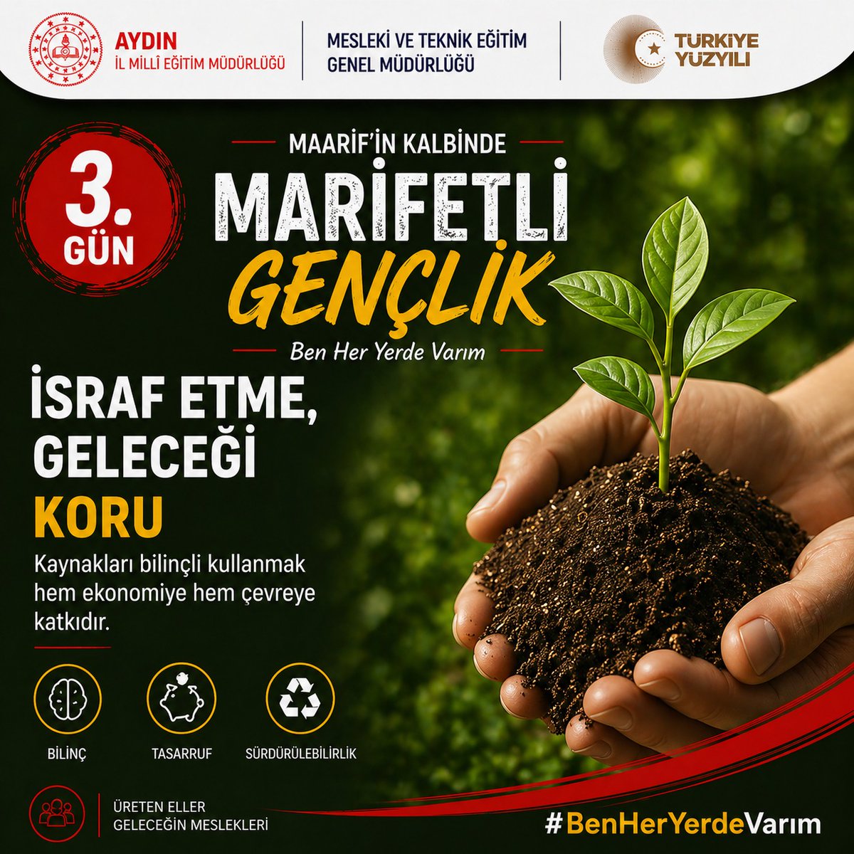 Aydin_MEM's tweet photo. İsraf Etme, Geleceği Koru!

Kaynakları bilinçli kullanmak hem ekonomiye hem çevreye katkıdır.🌿

#MaarifinKalbindeMarifetliGençlik 
#BenHerYerdeVarım 

@tcmeb 
@Yusuf__Tekin 
@tcmeb_mtegm 
@skaygusuz 
@mehmetyigitmem https://t.co/faAD7zEjao