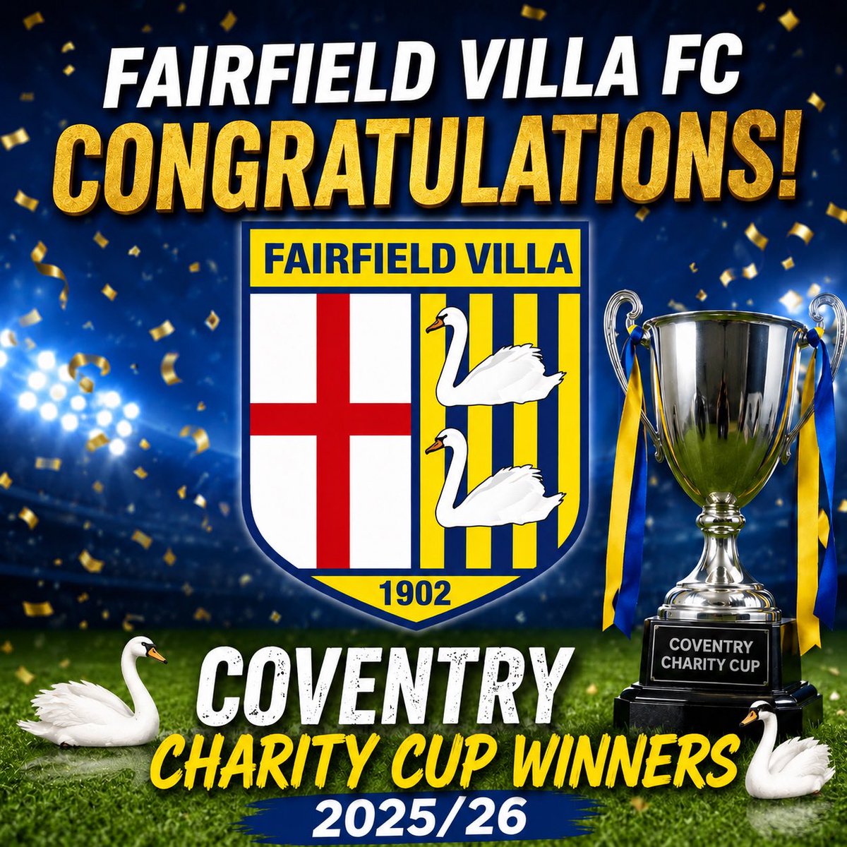 FairfieldVilla's tweet photo. Double cup winners !! https://t.co/uiXw0t0NO9