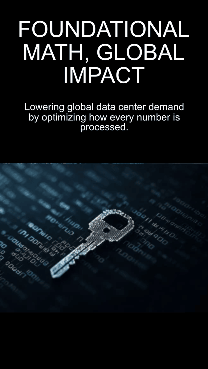 eSetu_Solutions's tweet photo. Every server.
Every transaction.
Every computation.
All powered by numbers.
What if numbers themselves became more efficient?
#FutureTech #Math #Innovation https://t.co/KXlFmrT6Yn