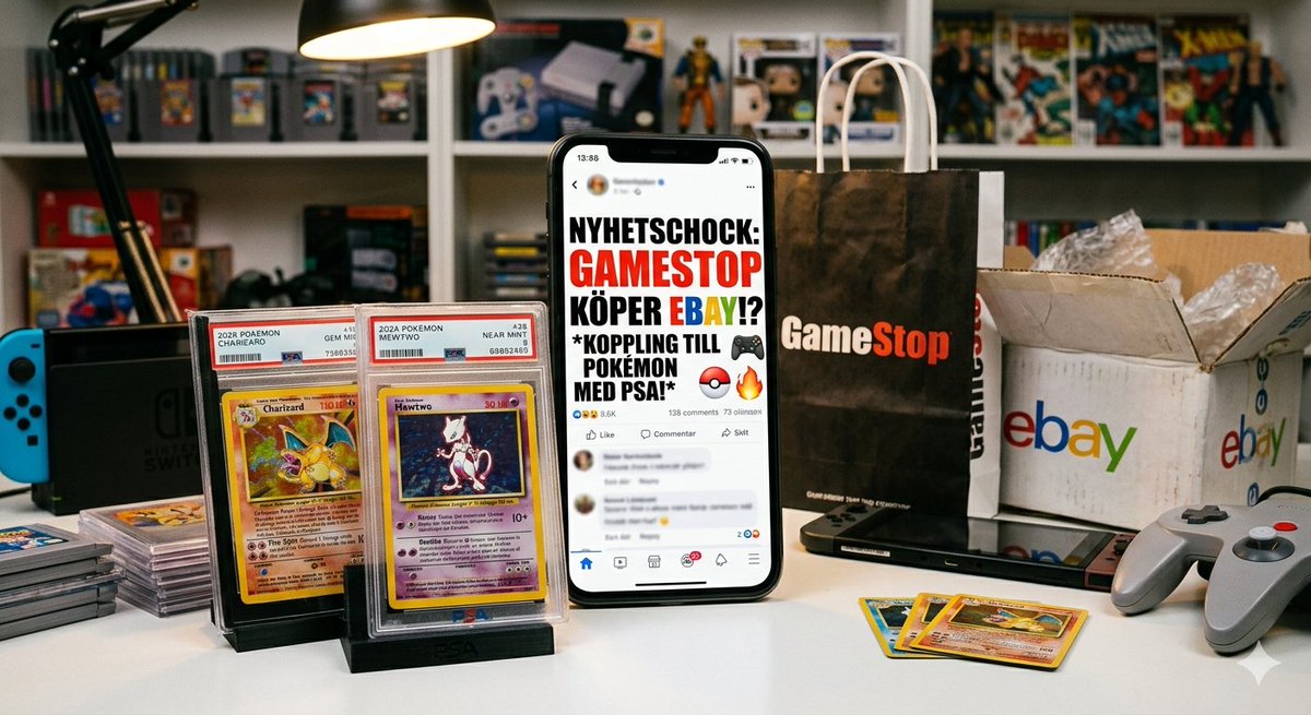 Investacus's tweet photo. GameStop lägger bud på Ebay för 125 dollar per aktie. 

GameStop försöker skapa ett monster inom Pokémon kort och andra samlarkort.

Häng med 🧵 https://t.co/ZotgVL7uKh